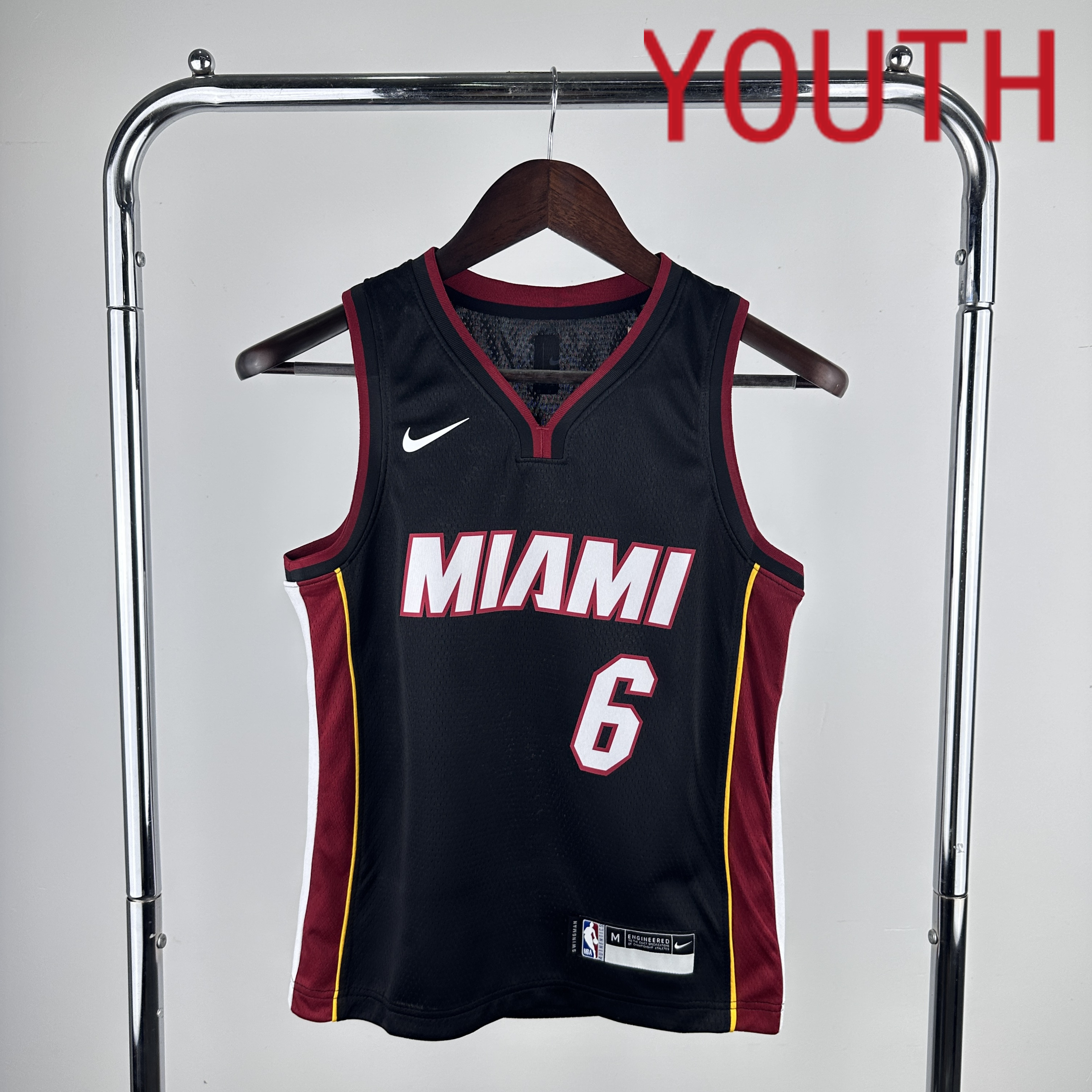 Youth Miami Heat #6 James Black Nike 2024 NBA Jersey